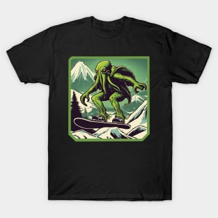 Cthulhu on  snowboard T-Shirt